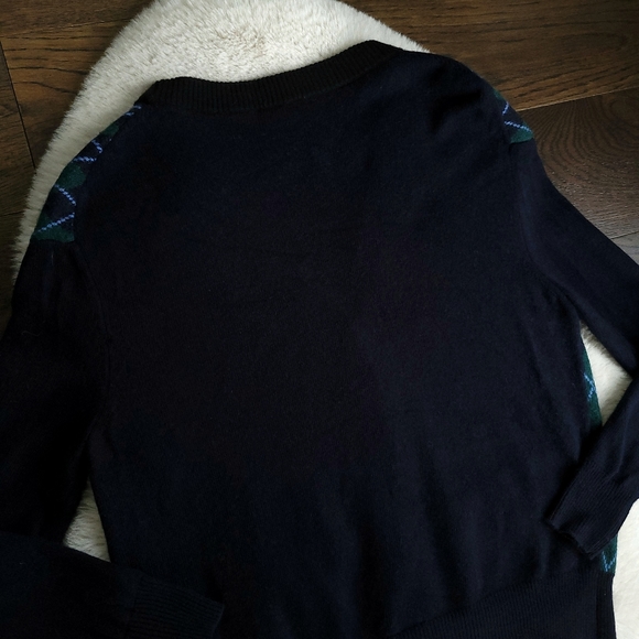 Miu Miu Preppy Argyle Ivy League Virgin Wool Pearl Bow Cardigan - Picture 10 of 13